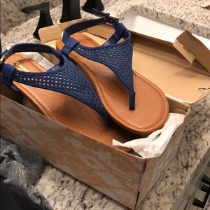 Blue Flat Sandals